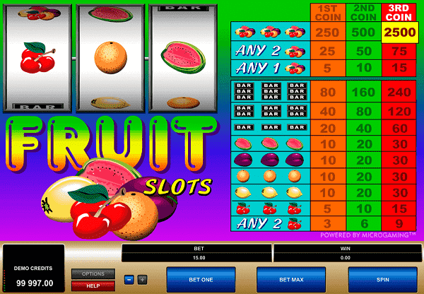 fruit slots microgaming